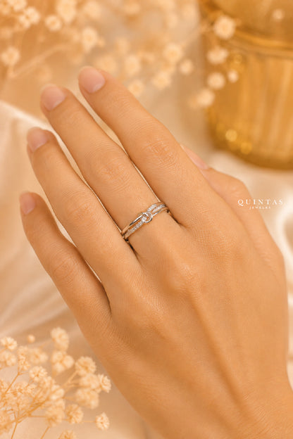 Liora Knot Silver Ring (Adjustable)