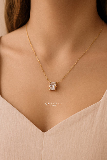 Ophelia Glass Barrel Necklace