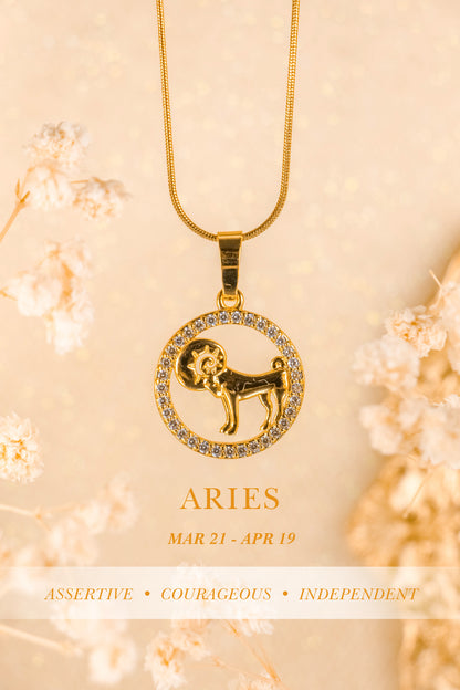 QUINTAS Zodiac Sign 18k Necklace