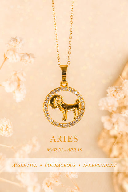 QUINTAS Zodiac Sign 18k Necklace