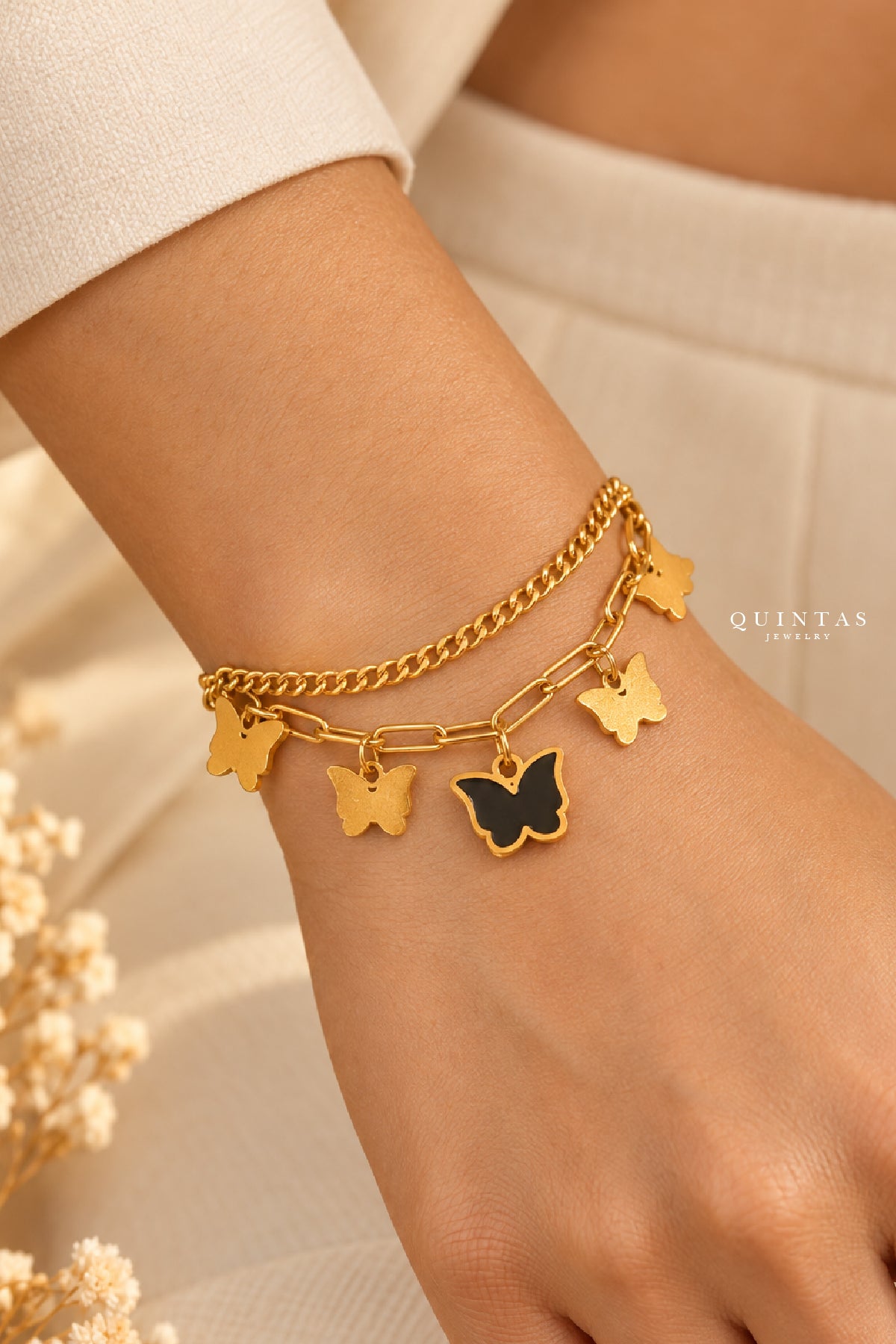 Midnight Butterfly Bracelet