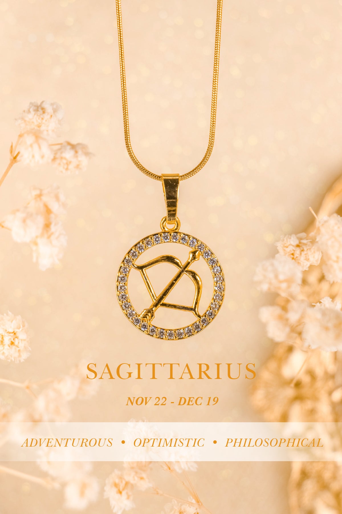 QUINTAS Zodiac Sign 18k Necklace