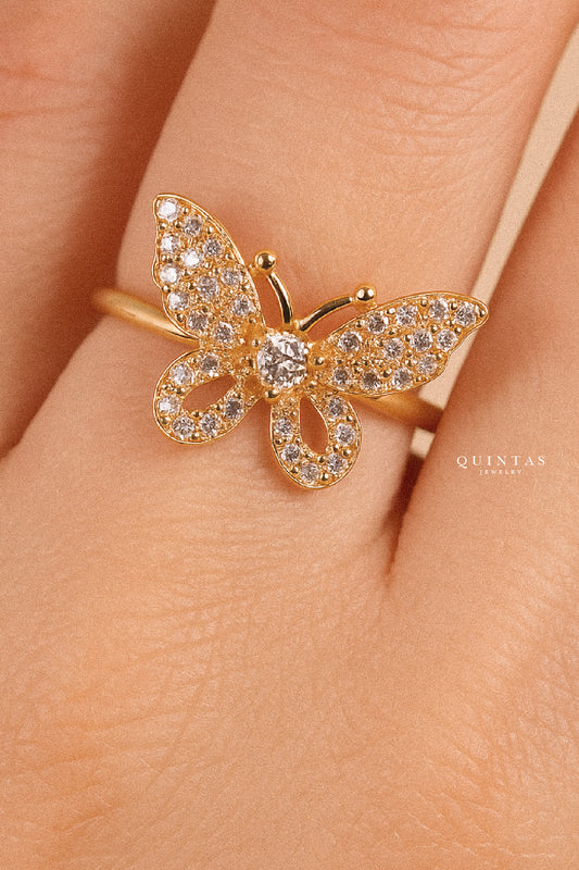 Theia Butterfly Diamond Ring (Adjustable)