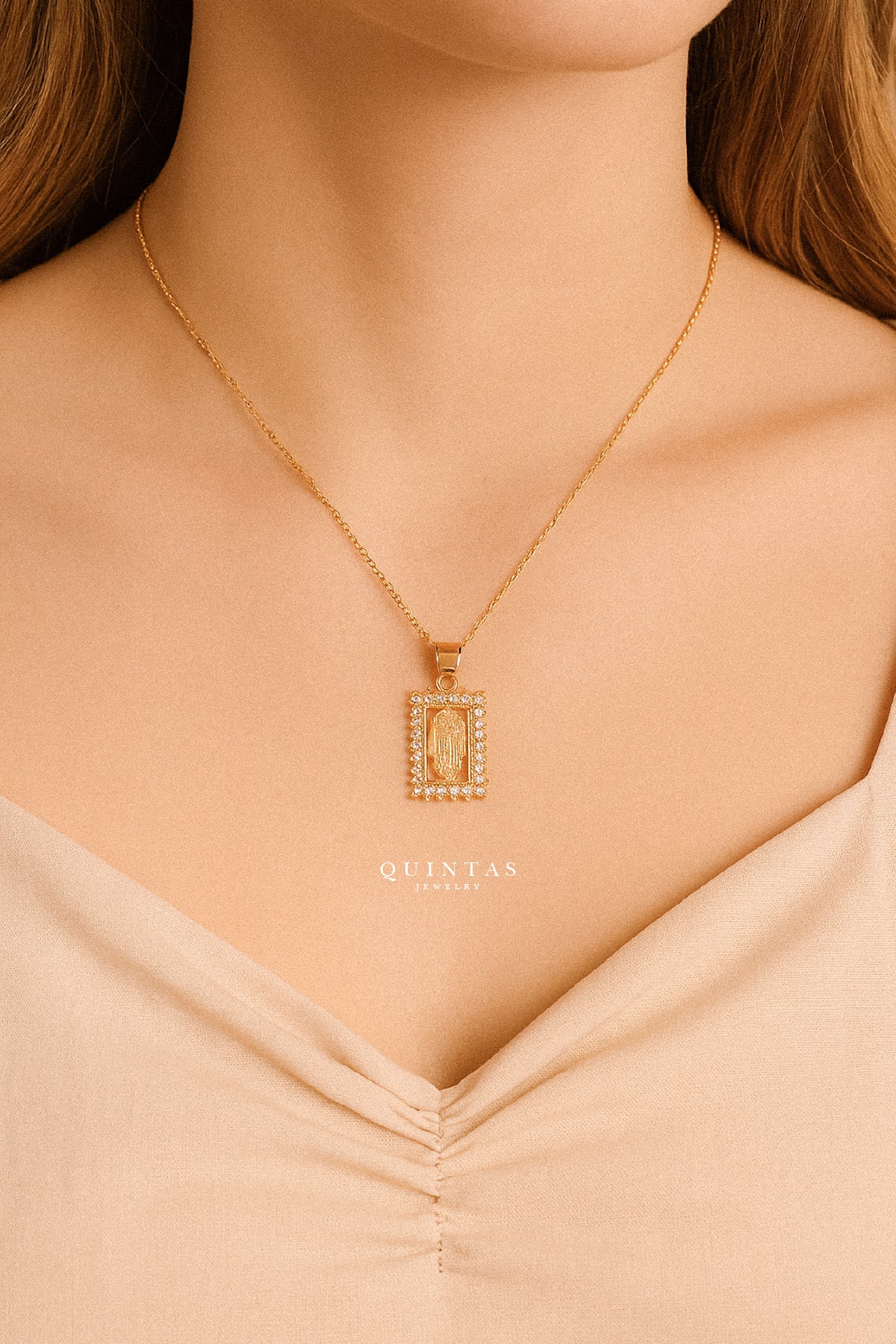 Mother Mary Diamonds Necklace