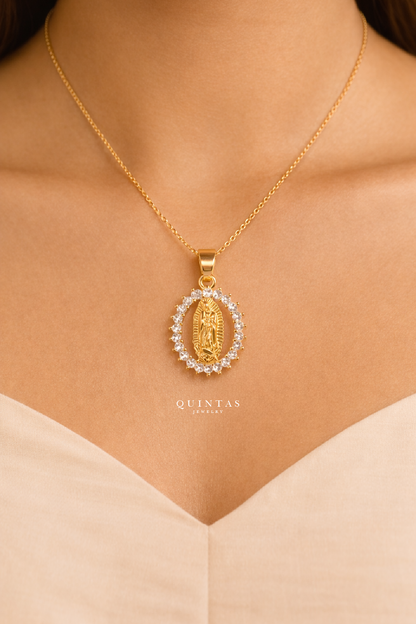 Virgin Mary Halo Necklace
