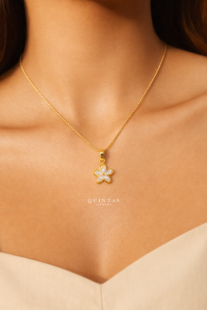 Avery Golden Flower Necklace