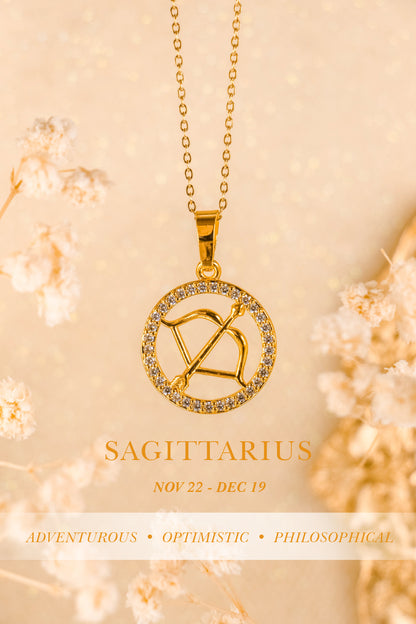 QUINTAS Zodiac Sign 18k Necklace