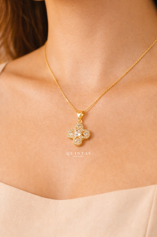 Seraphina Clover Charm Necklace