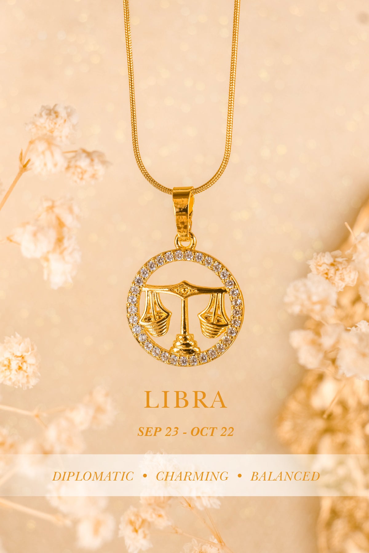 QUINTAS Zodiac Sign 18k Necklace