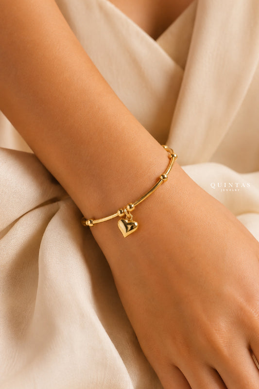 Aurora Heart Bangle Bracelet