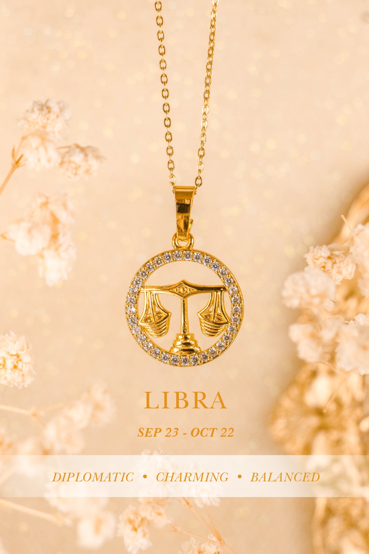 QUINTAS Zodiac Sign 18k Necklace