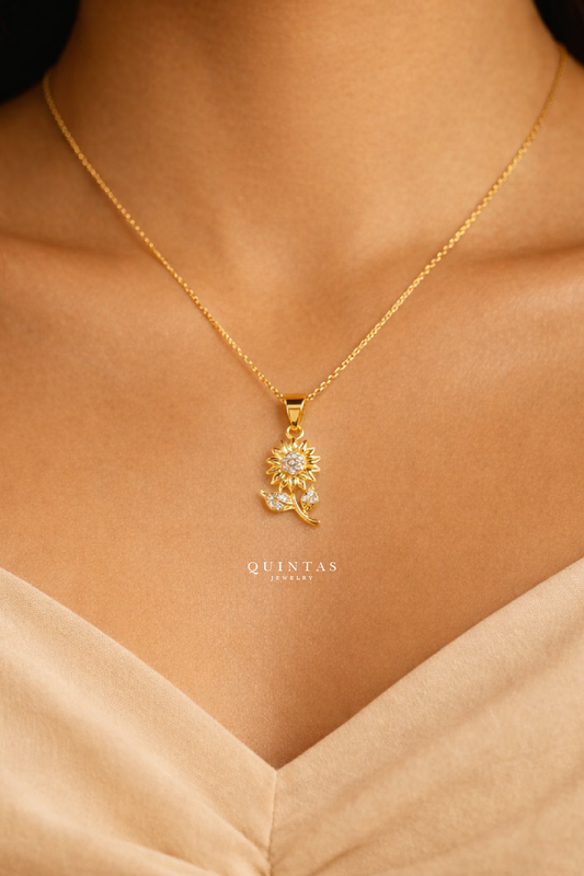 Sunflower Charm Necklace