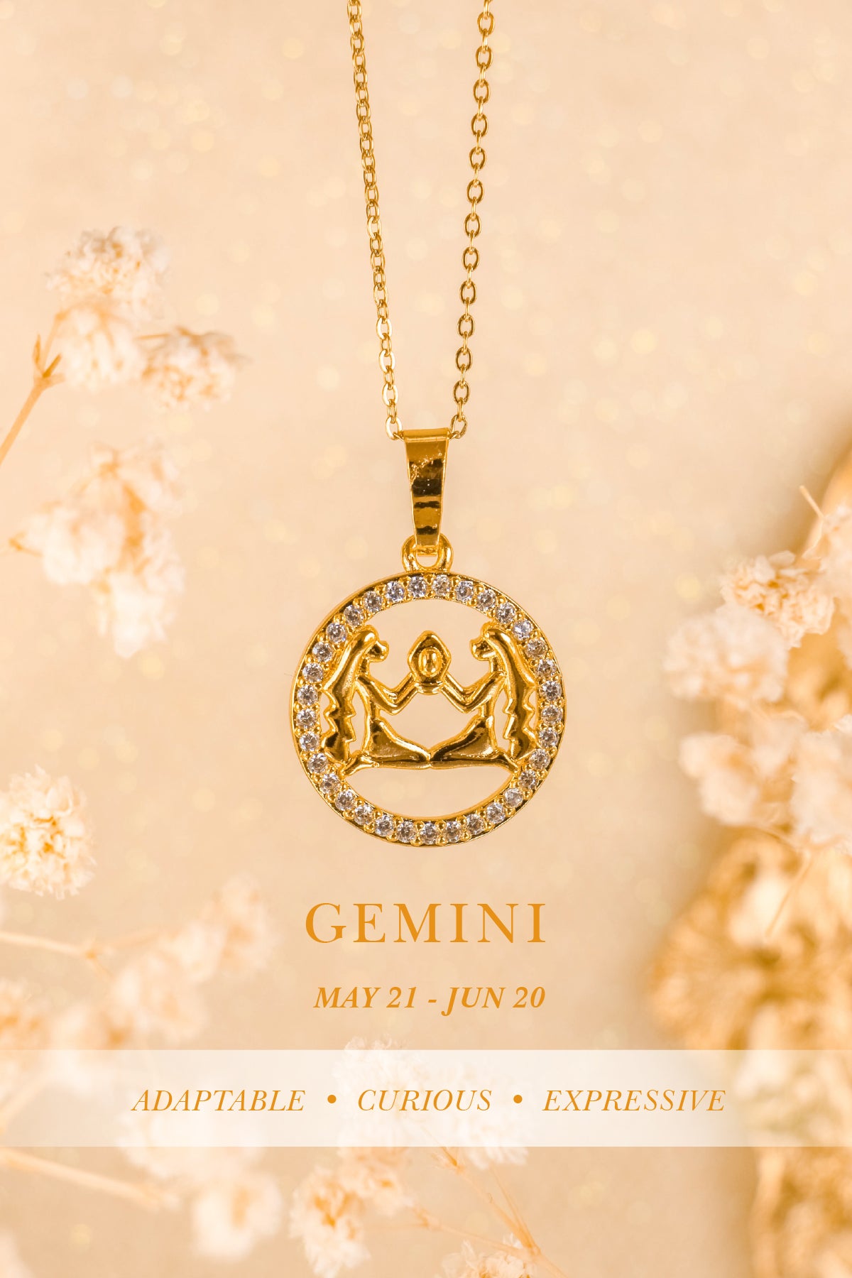 QUINTAS Zodiac Sign 18k Necklace