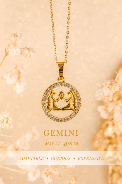 QUINTAS Zodiac Sign 18k Necklace