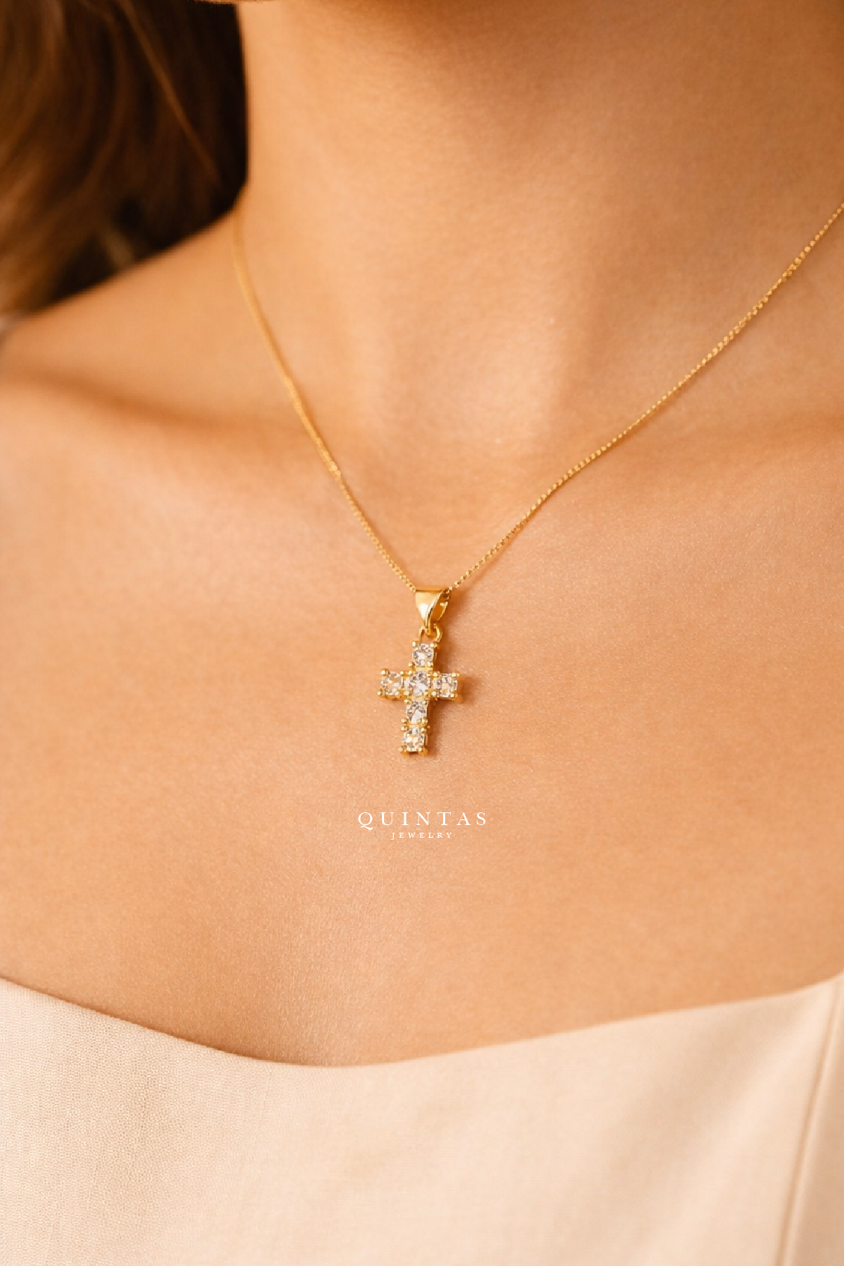 Sparkling Iced Cross Necklace
