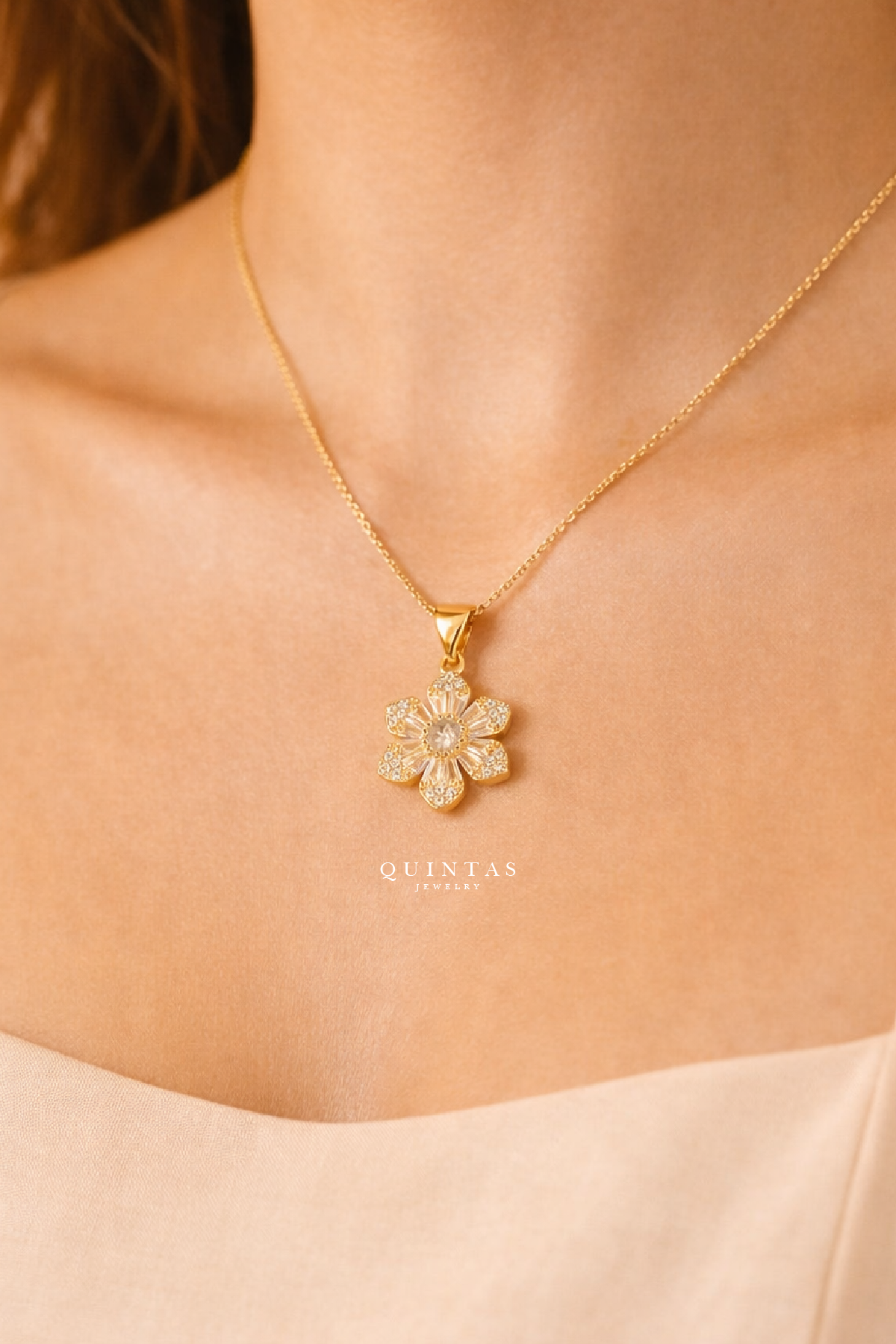 Solara Flower Sun Necklace