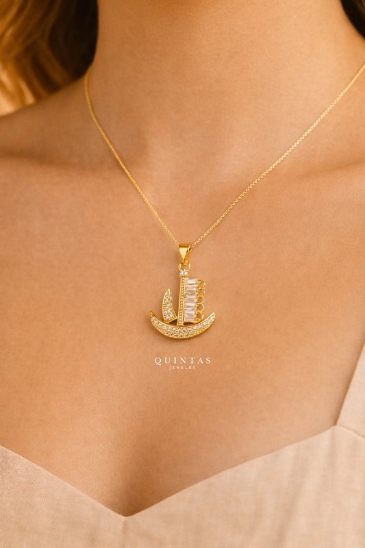 Voyager Ship Charm Necklace