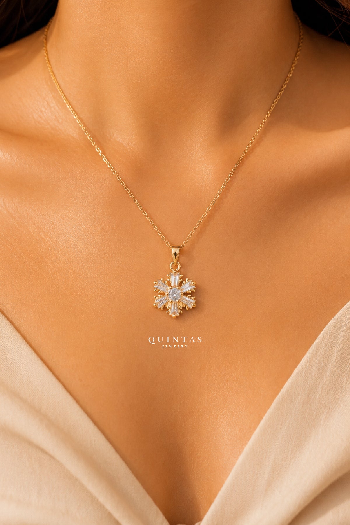 Iced Snowflake Necklace