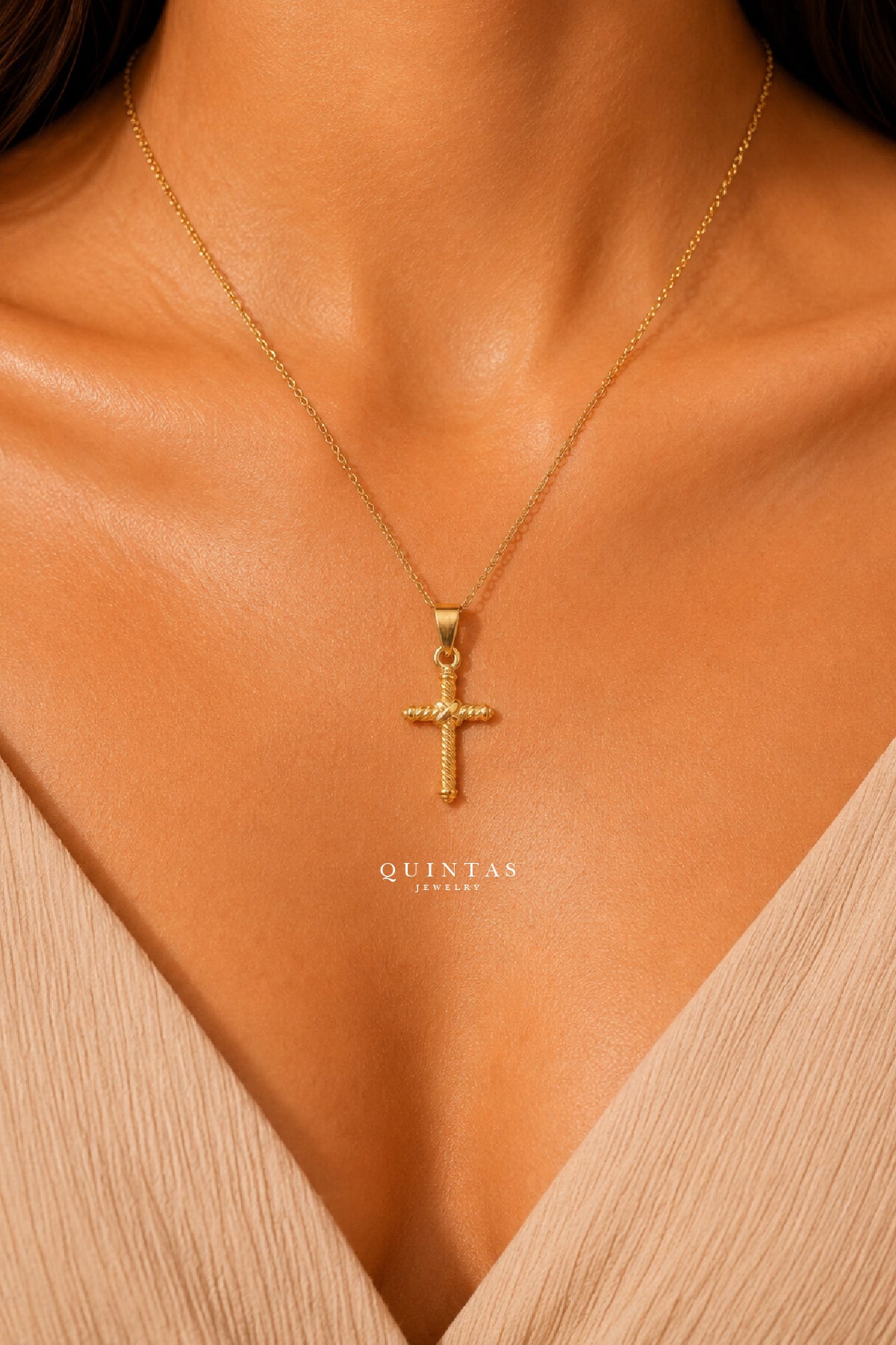 Callisto Rope Cross Necklace