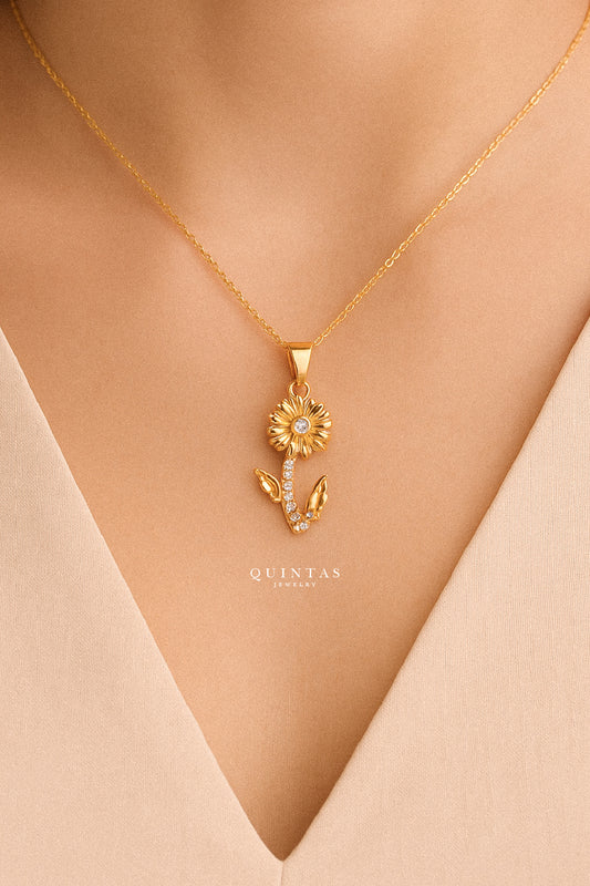 Andrea Sunflower Necklace