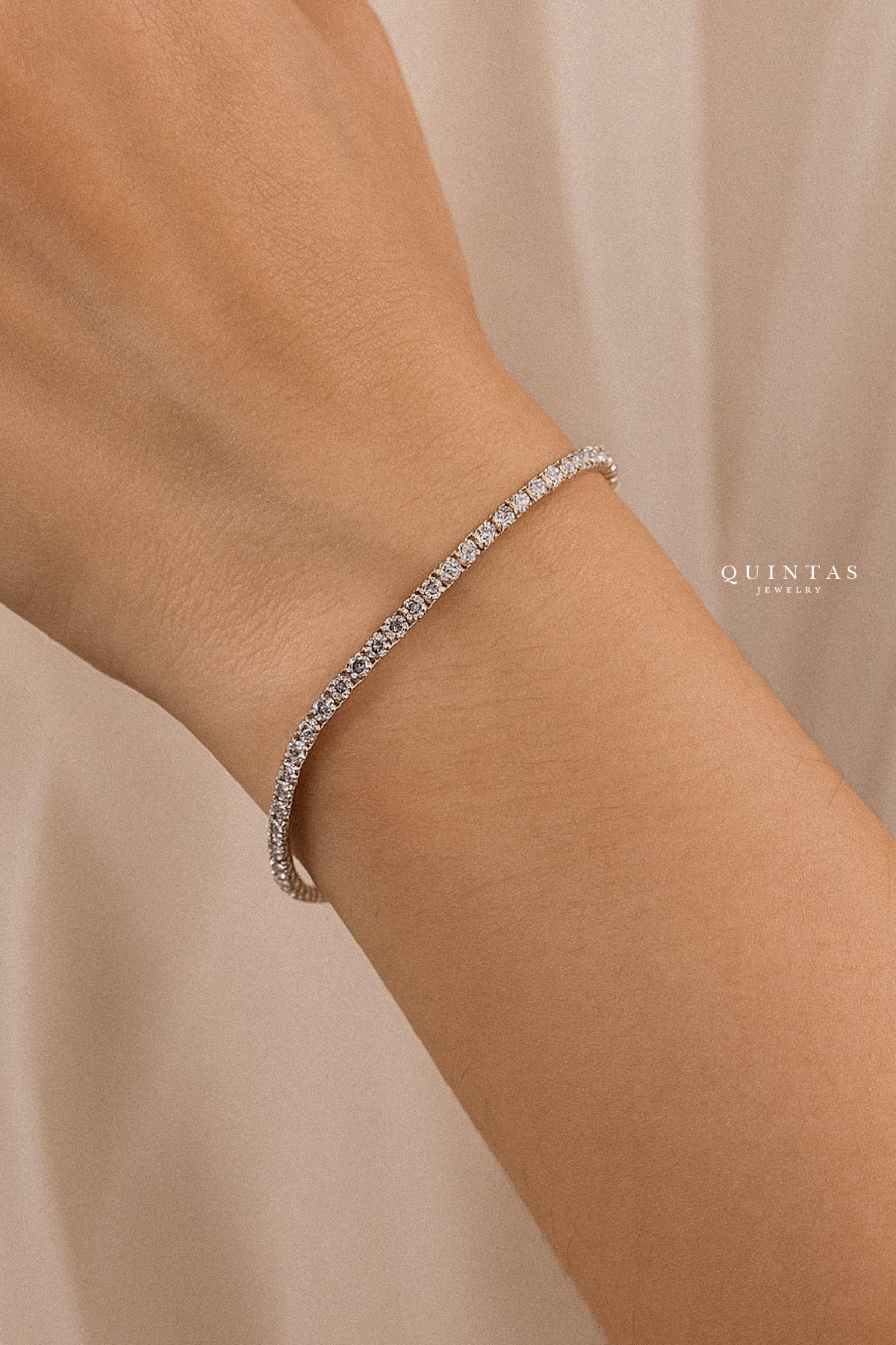 Classic Tennis Silver Bracelet