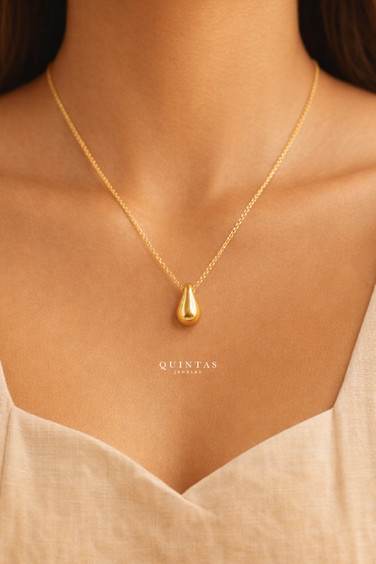 Golden Teardrop Necklace