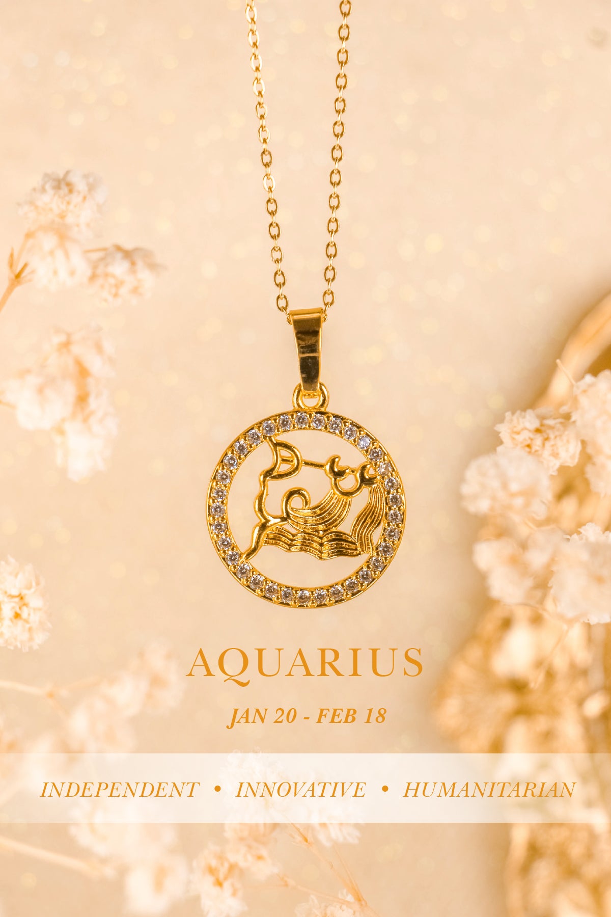 QUINTAS Zodiac Sign 18k Necklace