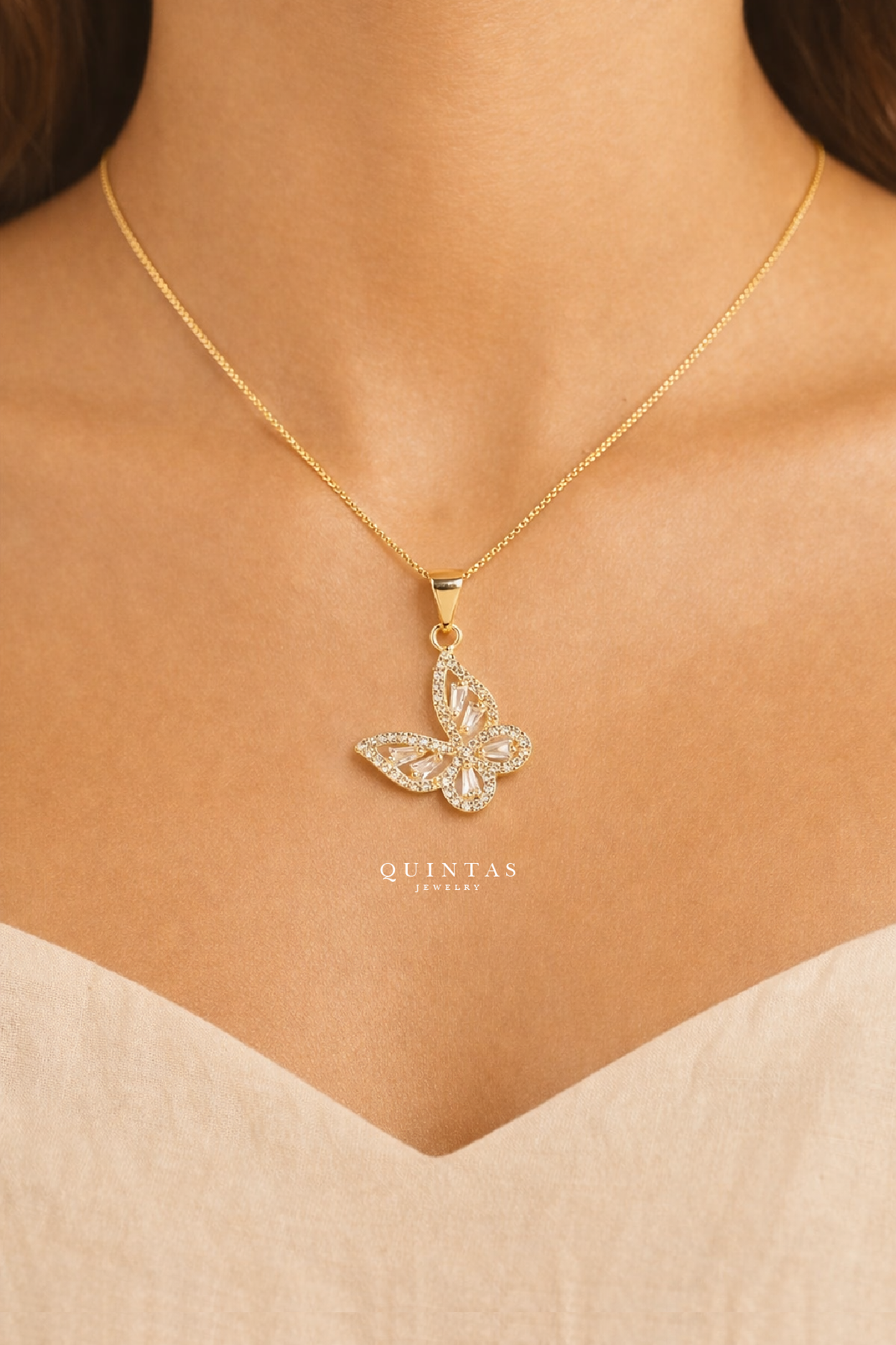 Alora Grand Butterfly Necklace
