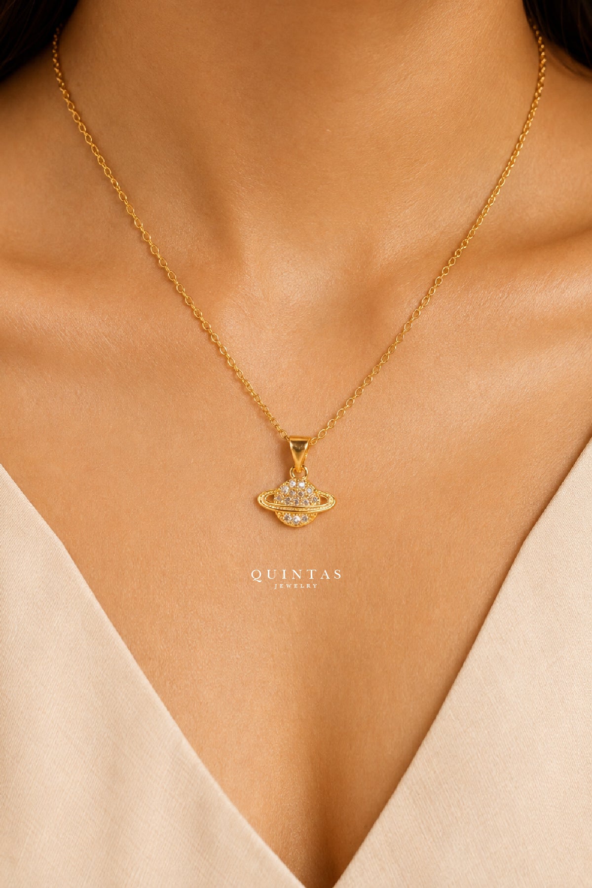 Saturn Orbit Necklace