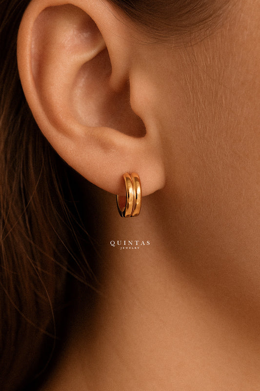 Camille Double Hoop Earrings