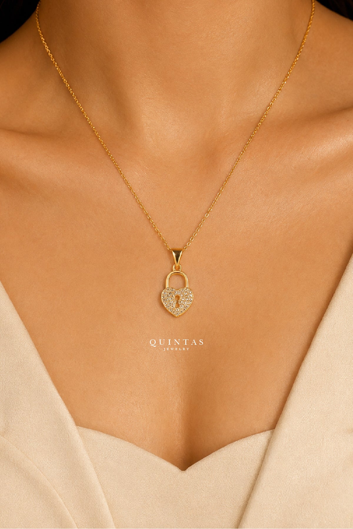 Amara Heart Lock Necklace