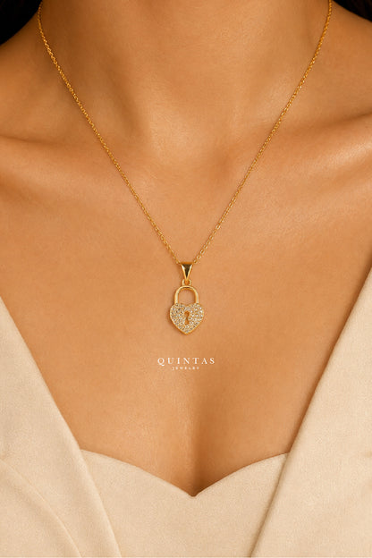 Amara Heart Lock Necklace