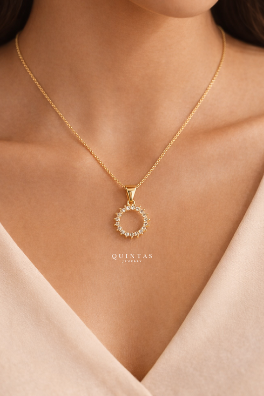 Cordelia Diamond Circle Necklace