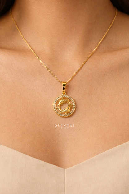 QUINTAS Zodiac Sign 18k Necklace