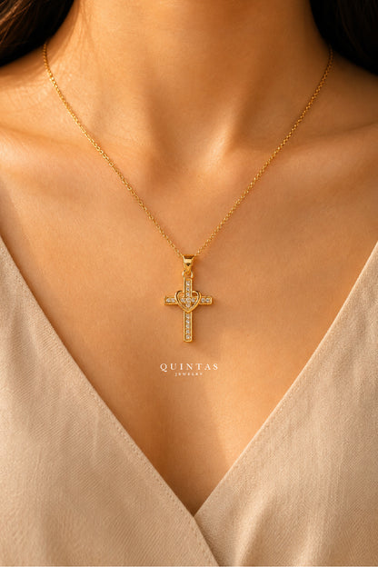 Cross Heart Necklace