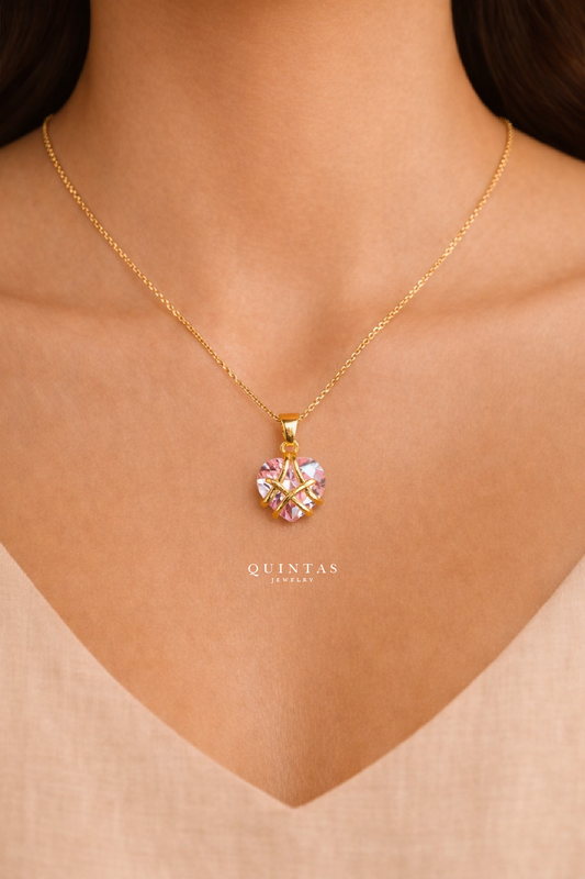 Royal Diamond Heart Necklace