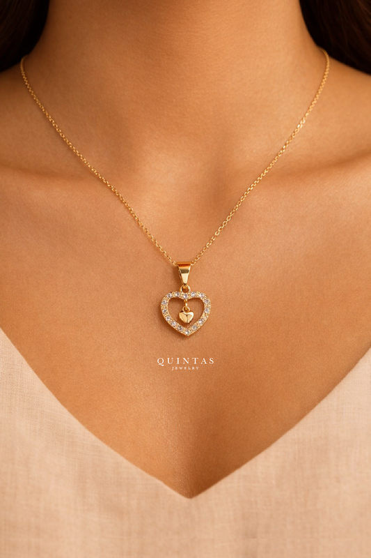 Audrey Sparkling Heart Necklace