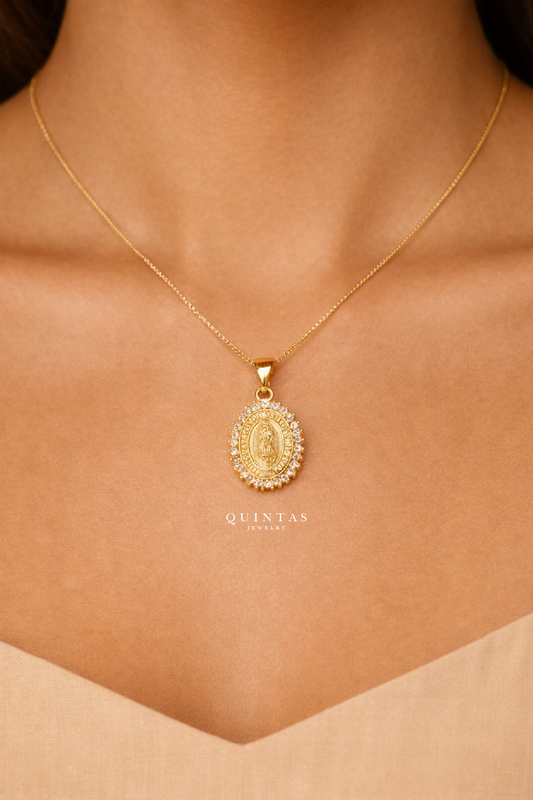 Sacred Mary Medallion Necklace