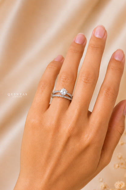 Camila Promise Diamond Silver Ring (Adjustable)