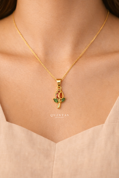 Aurielle Colored Tulip Necklace