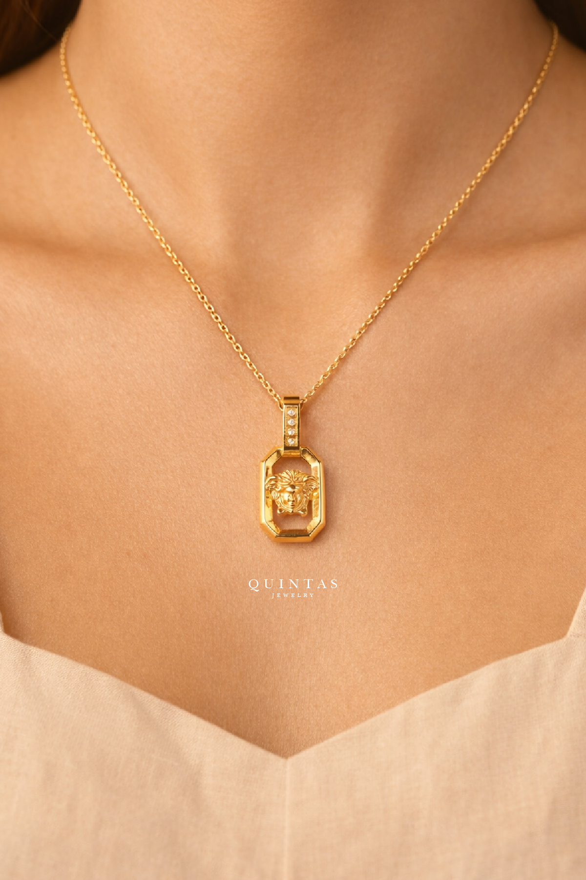 Luxe Medusa Charm Necklace