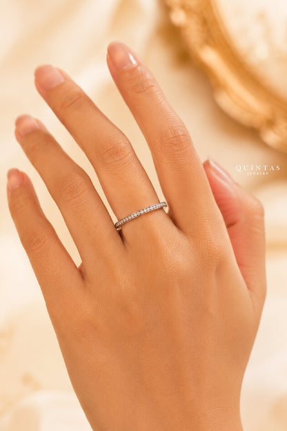 White Diamond Silver Ring