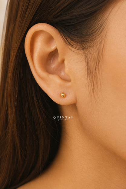 Classic Ball Flatback Earrings