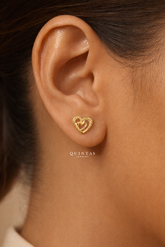 Celia Double Heart Earrings