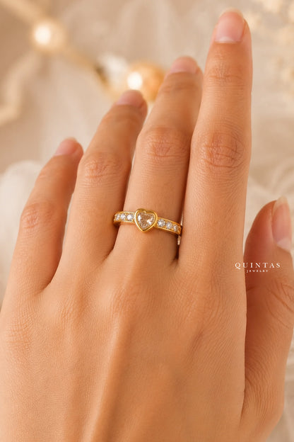 Sweetheart Diamond Ring (Adjustable)
