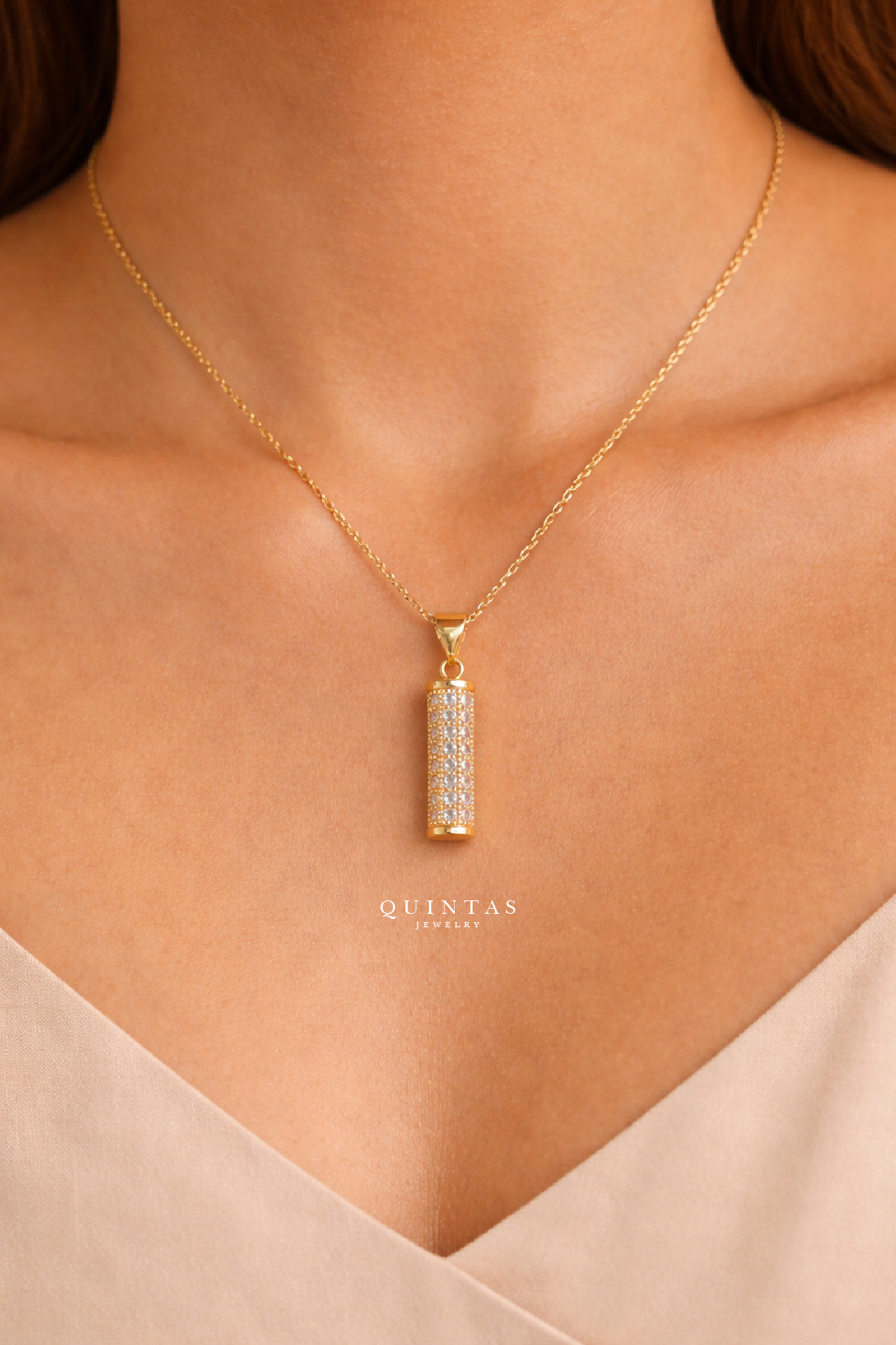 Rocco Gold Bar Necklace