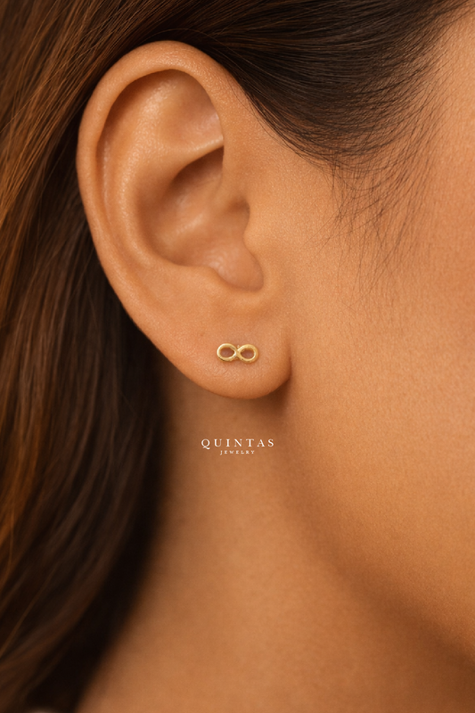 Minimalist Infinity Stud Earrings