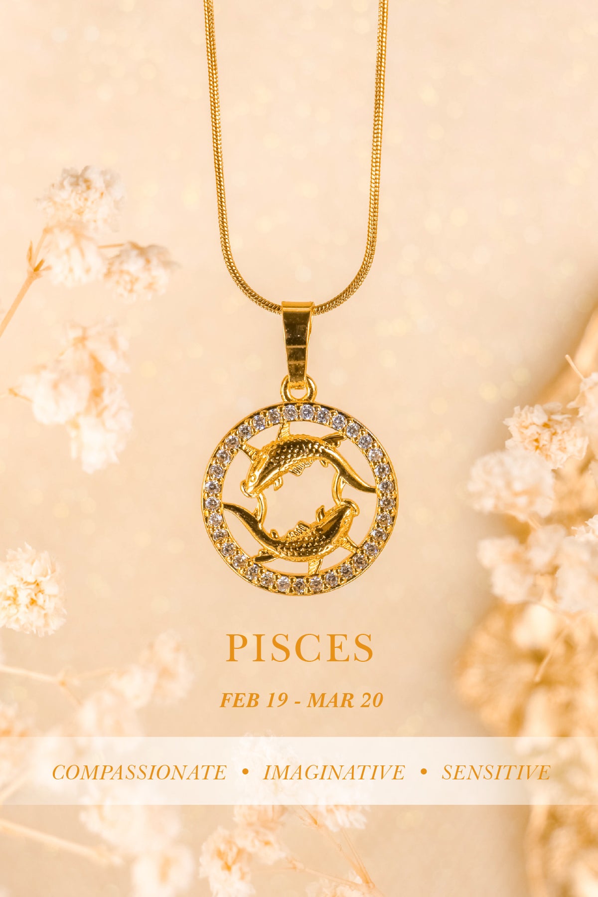 QUINTAS Zodiac Sign 18k Necklace