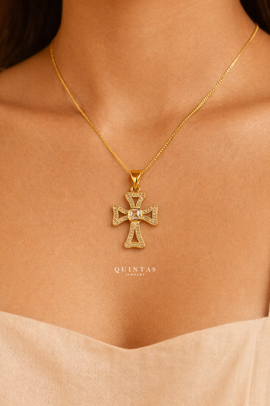Harmony Diamond Cross Necklace