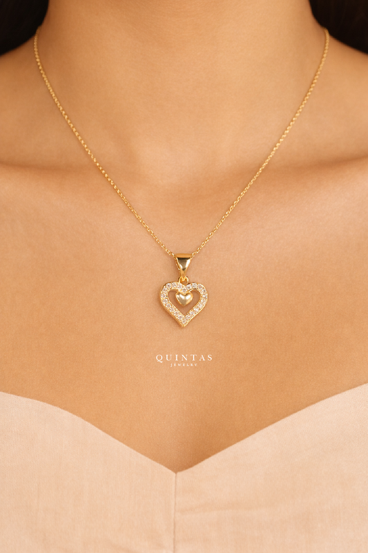 Golden Promise Heart Necklace
